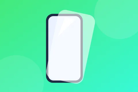 Illustration of a tempered glass screen protector